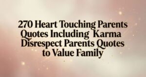 270 Heart Touching Parents Quotes Including Karma Disrespect Parents Quotes to Value Family