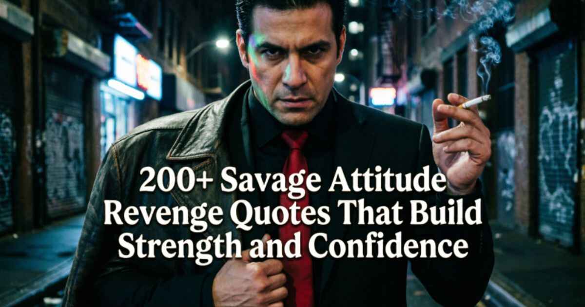200+ Savage Attitude Revenge Quotes That Build Strength and Confidence