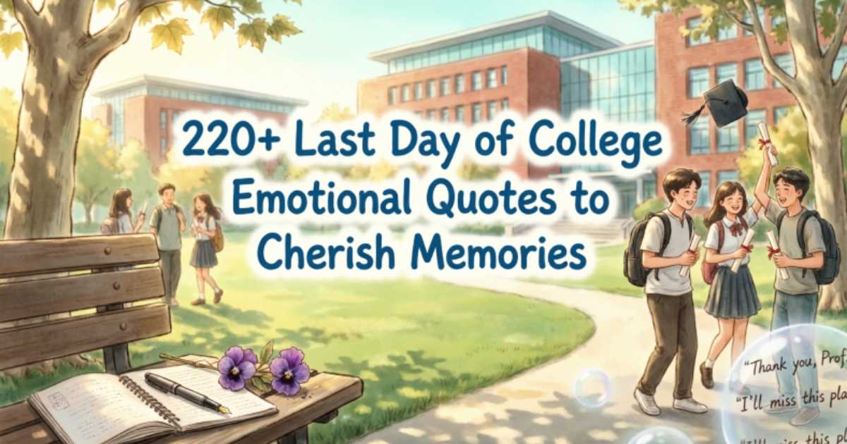 220+ Last Day of College Emotional Quotes to Cherish Memories