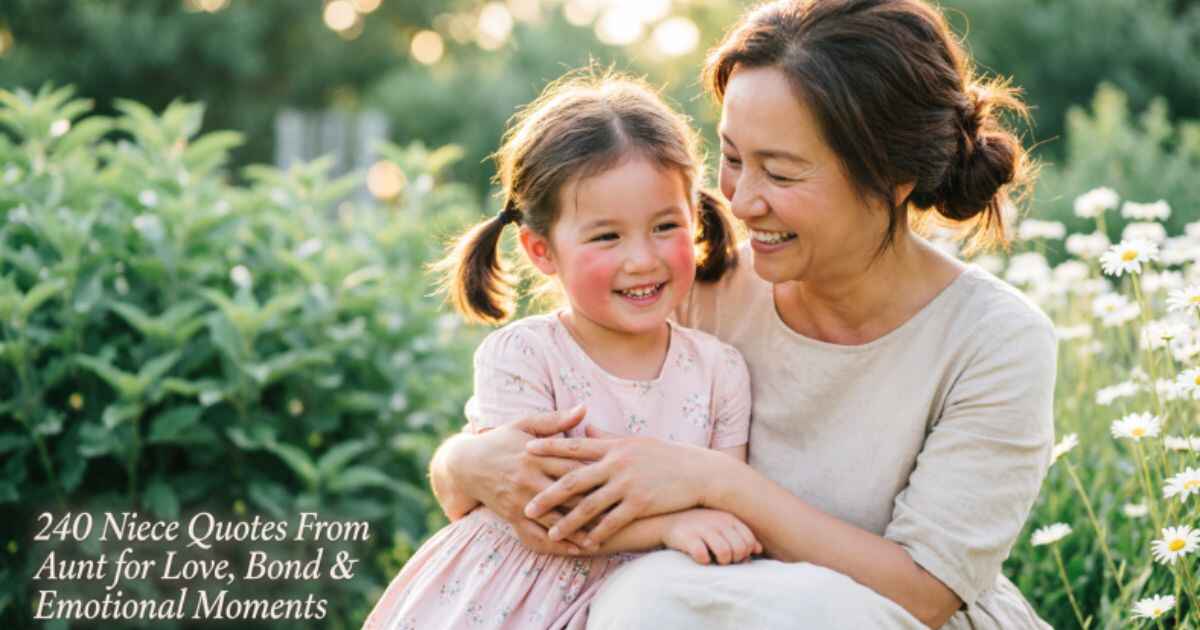 240 Niece Quotes From Aunt for Love, Bond & Emotional Moments 
